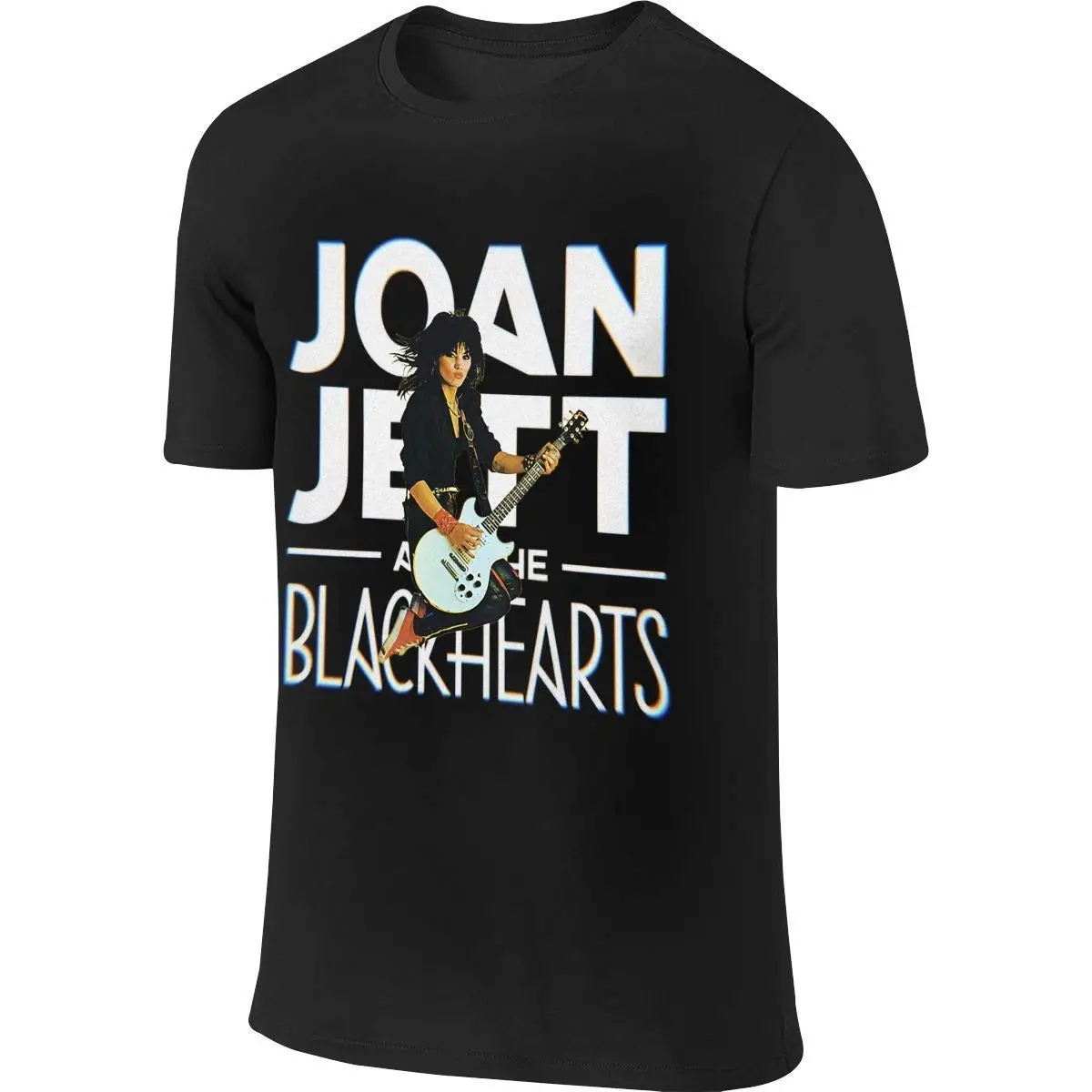 Черная забавная Мужская футболка с коротким рукавом Joan JETT унисекс |