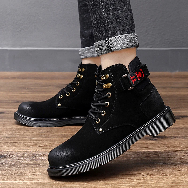 Мужские зимние плюшевые ботинки модные мужские уличные кроссовки походная обувь