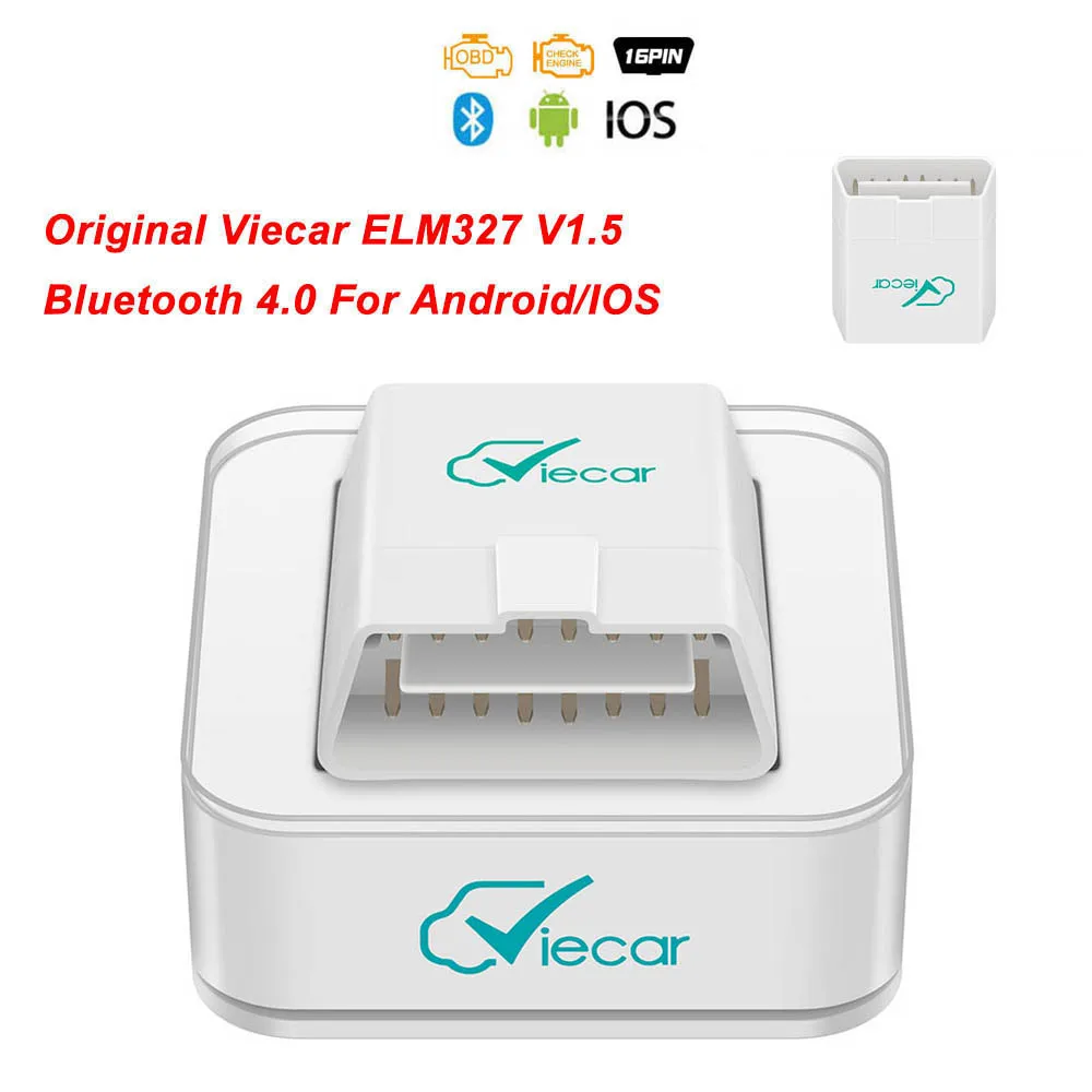

Original Viecar ELM 327 V1.5 Bluetooth 4.0 ELM327 OBD2 Scanner PIC18F25K80 For Android/IOS OBD OBD2 Car Diagnostic Auto tool