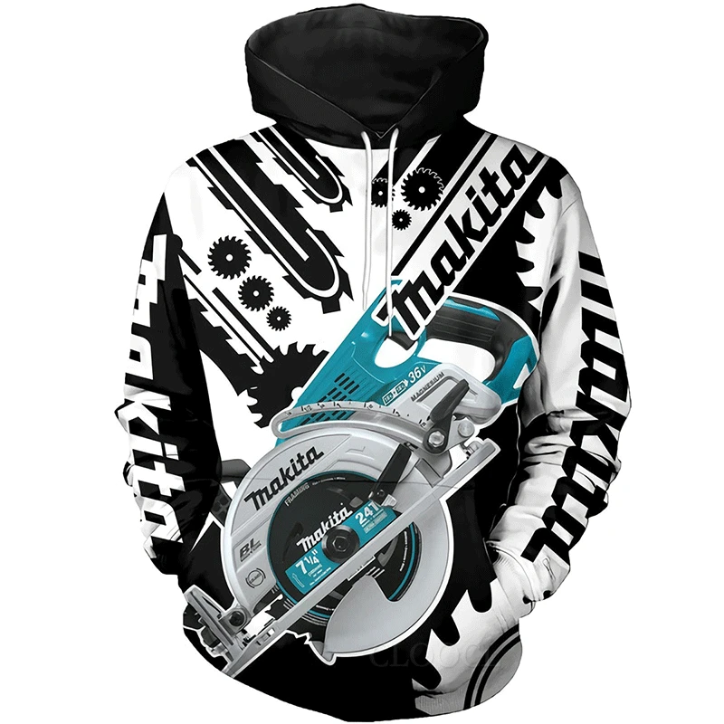 

Latest Popular Harajuku Fashion Casual Top Drop Shipping Makita Tools 3d Printed Men's Women's Hooded Sweatshirt 2021