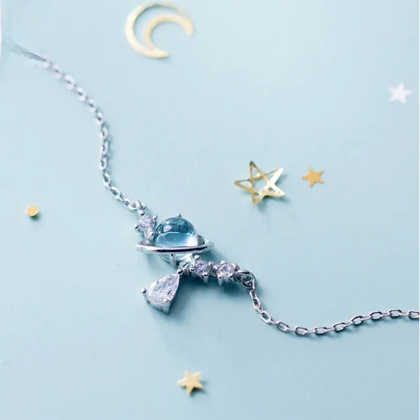 Прозрачная подвеска Стразы в Корейском стиле модная цепочка до ключицы с