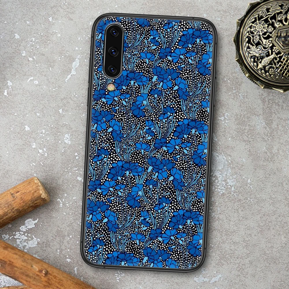 

Flower Fabric Print African Style Phone Case For Samsung Galaxy A 3 5 7 8 10 20 20E 21S 30 30S 40 50 51 70 71 black Cell