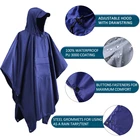 3 в 1 водонепроницаемый Женский дождевик с капюшоном, мужской дождевик из полиэстера, прочный навес, дождевик-пончо, влагостойкий коврик