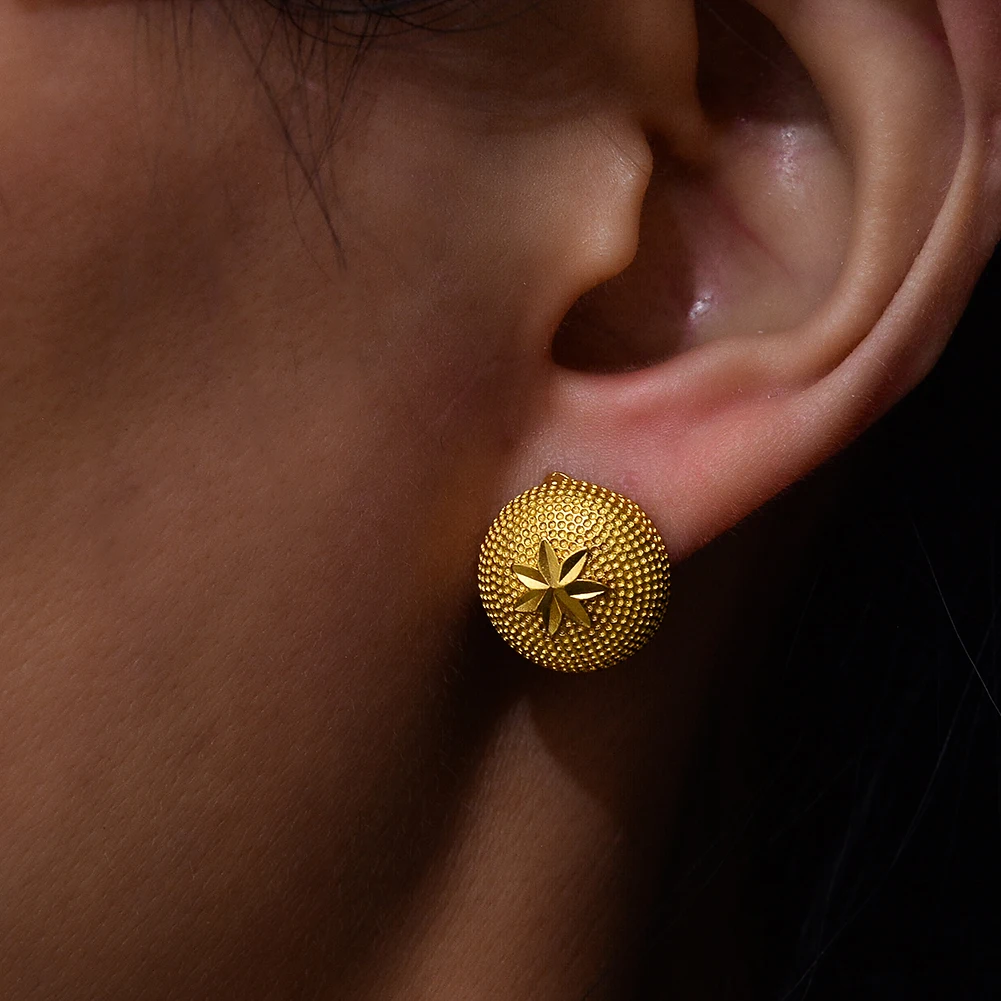 Новые российские золотые серьги Wando для женщин оптовая продажа гвоздики Прямая