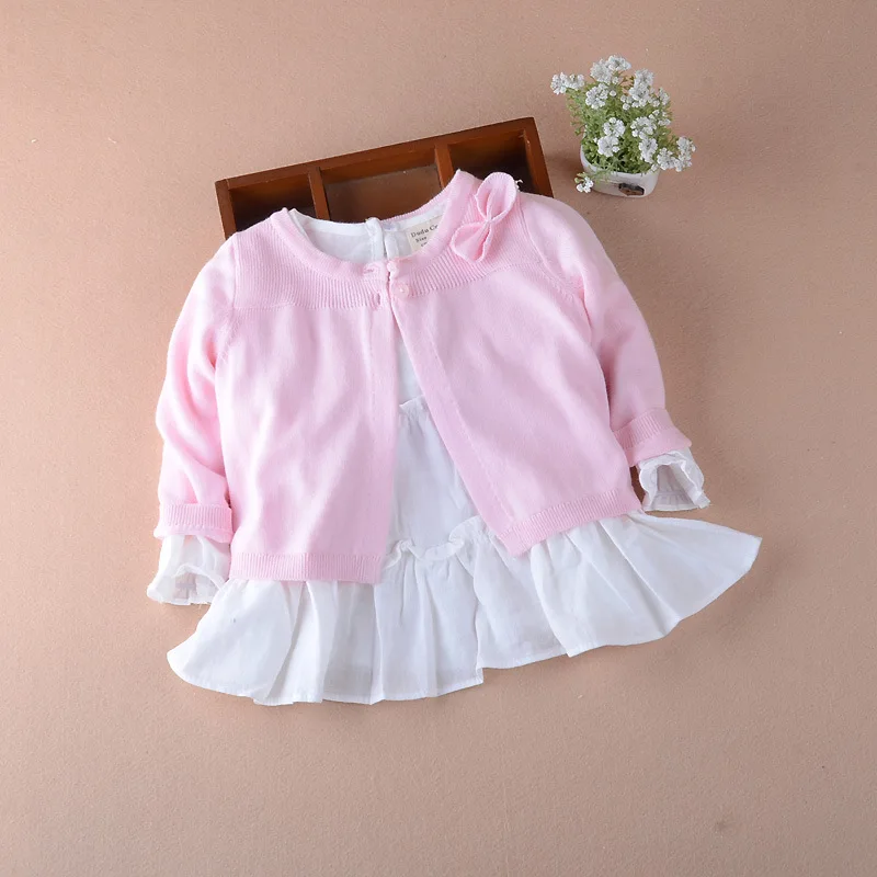 Розовый свитер для девочек кардиган модная весенняя верхняя одежда на одной