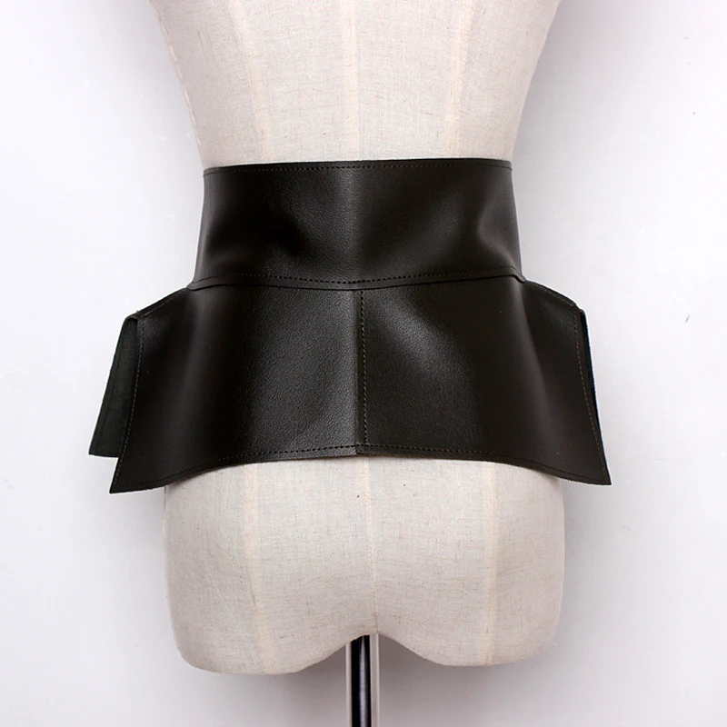 TRODEAM женский пояс с баской Женская юбка кожаные поясные ремни модные дамские пу