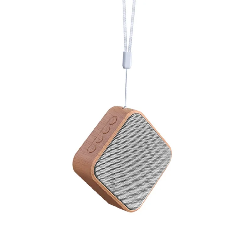 Portable Bluetooth speakers Wooden Subwoofer Speaker mini HD HiFi Sound Music Speaker for Home Palm bsize Support TF loudspeaker - Цвет: Wooden-Black