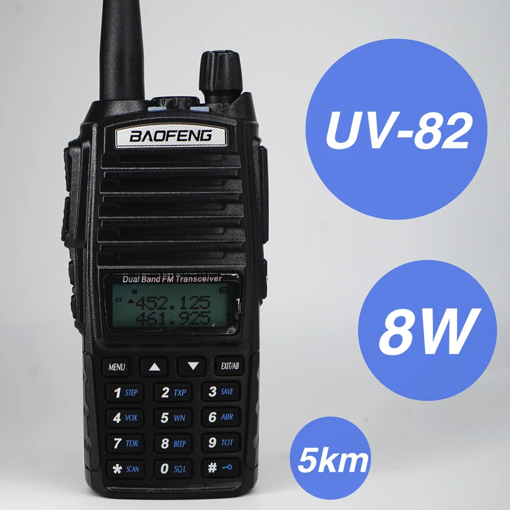 Baofeng UV 82 Walkie Talkie + NL770S антенна для мобильных автомобильных радиоприемников