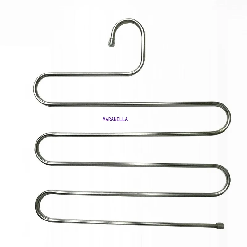 

5 layers Stainless Steel Clothes Hangers S Shape Pants Storage Hangers Clothes Storage Rack Multilayer Storage Cloth Hanger