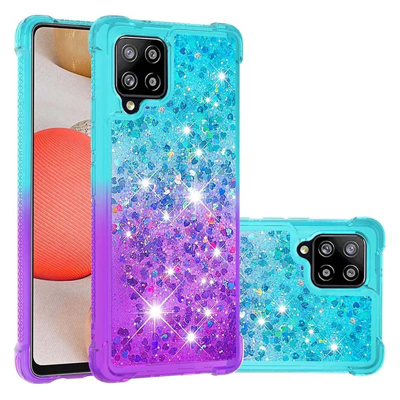 

Противоударный Прозрачный чехол для Samsung Galaxy A42 5G, противоударный чехол с жидкостью и зыбучим песком, защитный чехол для Samsung A42 5G Coque