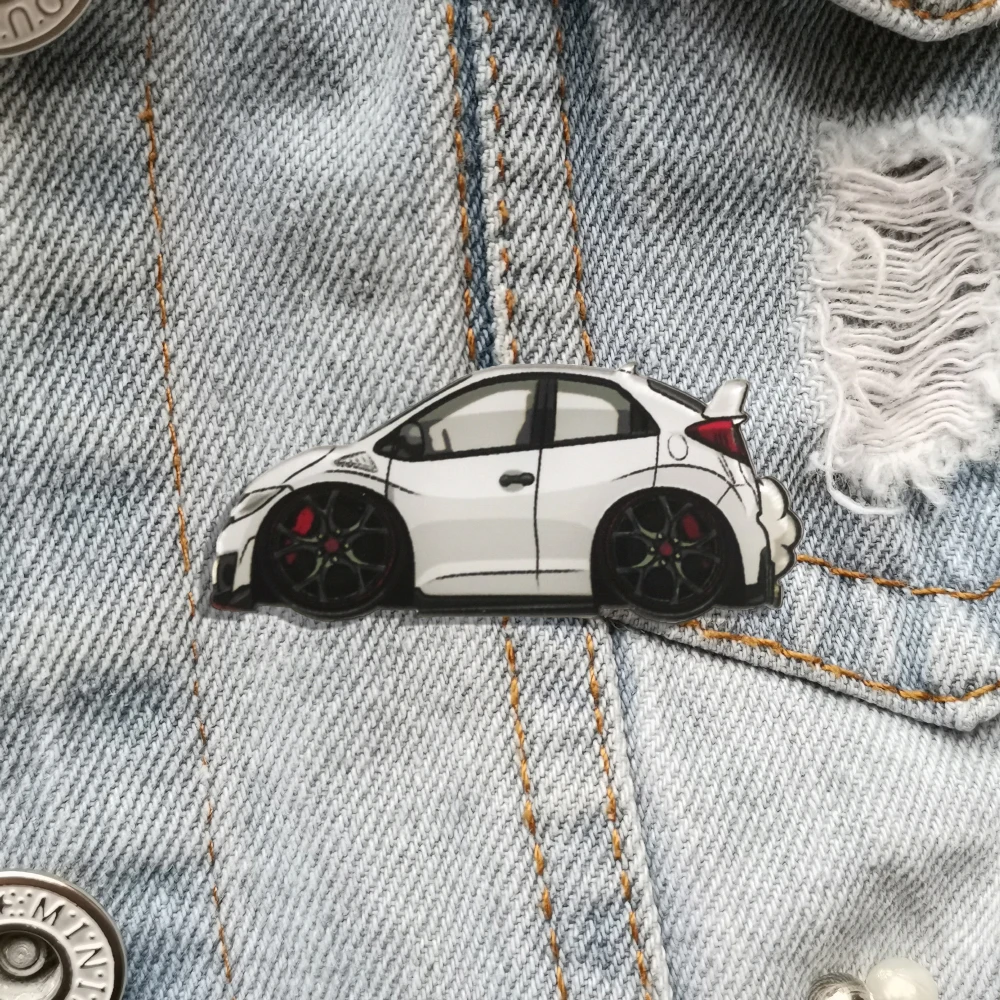 Модные Винтажные булавки маленькая белая Автомобильная брошь булавка для