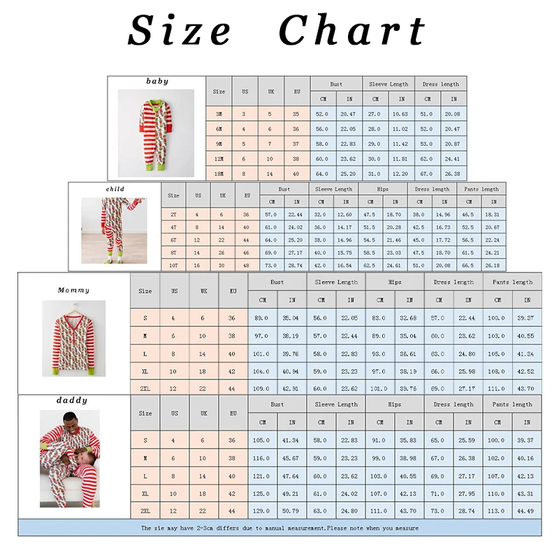 

2020New Christmas Parent Child Outfit Stripe Stitching Pattern Kid Dad Mom Matching Family Outfits Family Clothes Two Piece Set