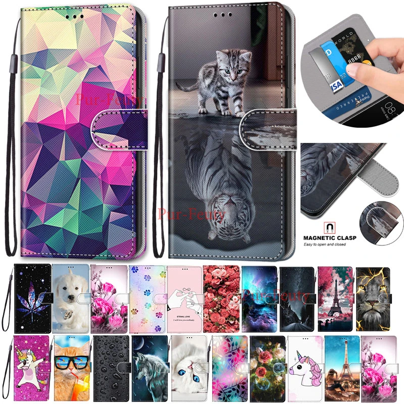 Чехол для Huawei Y9 2018 кожаный чехол книжка с 3D откидной крышкой и бумажником