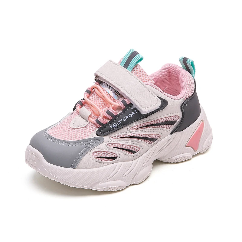 

2021 Kids Running Shoes for Boys Girls Sneakers Lightweight Hook&Loop Childrens Sport Tenis Shoes New Breathable School Sneakers