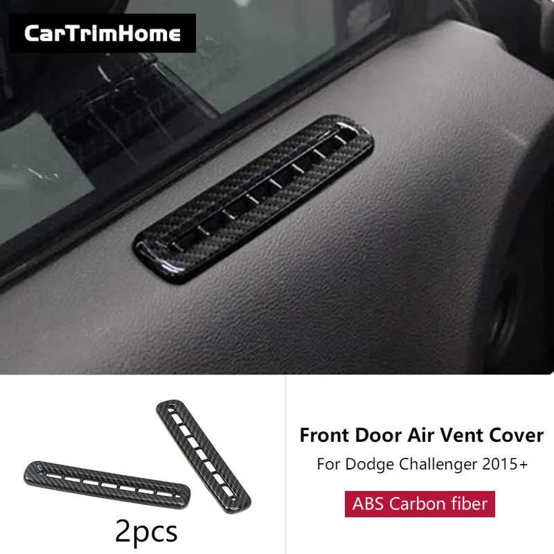 

Side Door Air Vent Cover Tirm Air Outlet Decoration Stickers For Dodge Challenger 2015+ Interior Mouldings Accessories