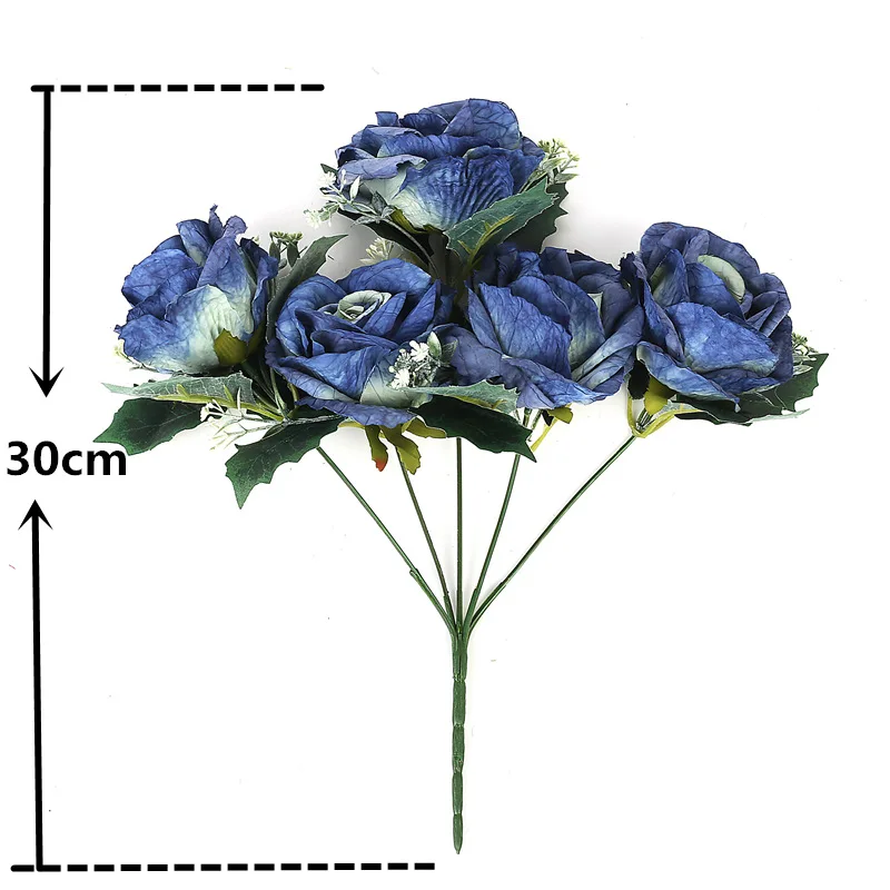 

HINDJEF 5 artificial flowers court retro rose peony big bouquet ornaments holding flowers wedding flower wall Christmas wedding