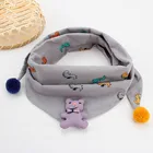 Новый весенний хлопковый треугольный шарф в горошек для малышей, однотонный осенне-зимний шарф с воротником для маленьких мальчиков, нагрудники-шарфы для девочек, одежда для малышей