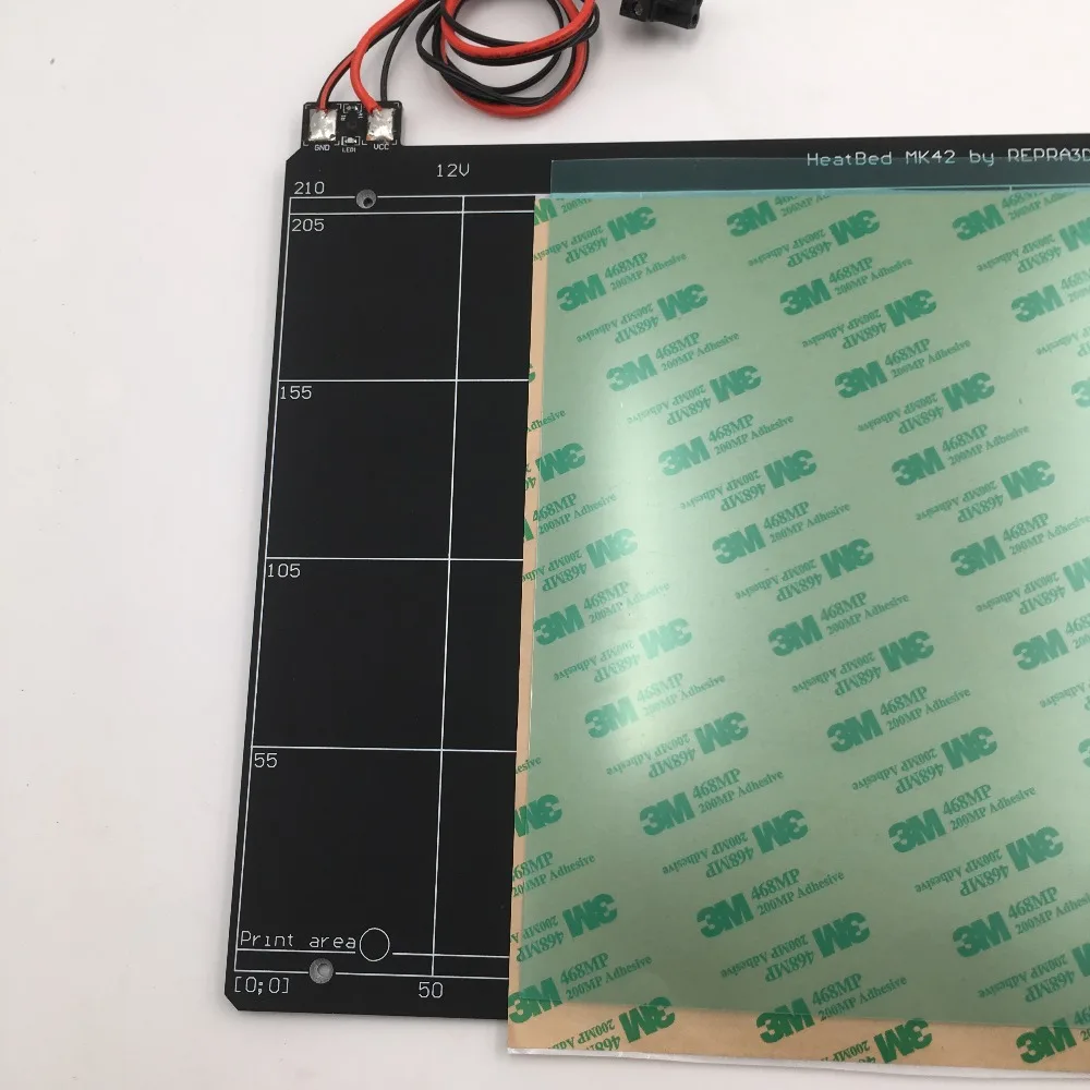 3D кровать с подогревом для Prusa i3 MK2 MK2S 3d принтер PEI лента PCB heatbed клон совместим mini