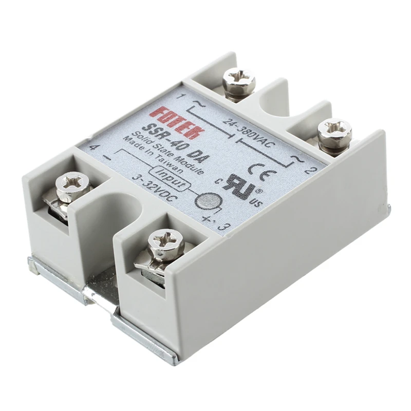 Контроль температуры твердотельное реле SSR-40DA 40A 3-32V DC 24-380V AC | Обустройство дома