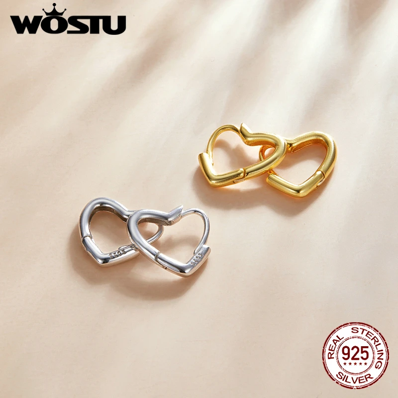 Женские серьги гвоздики WOSTU Forever Circle 100% Стерлинговое Серебро 925 пробы