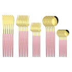 6 штук в упаковке; Ночное белье30 шт Розовое золото столовая посуда набор столовых приборов Ножи Десертная Вилка ложка чайная посуда Нержавеющаясталь Кухня посуда набор столовых приборов