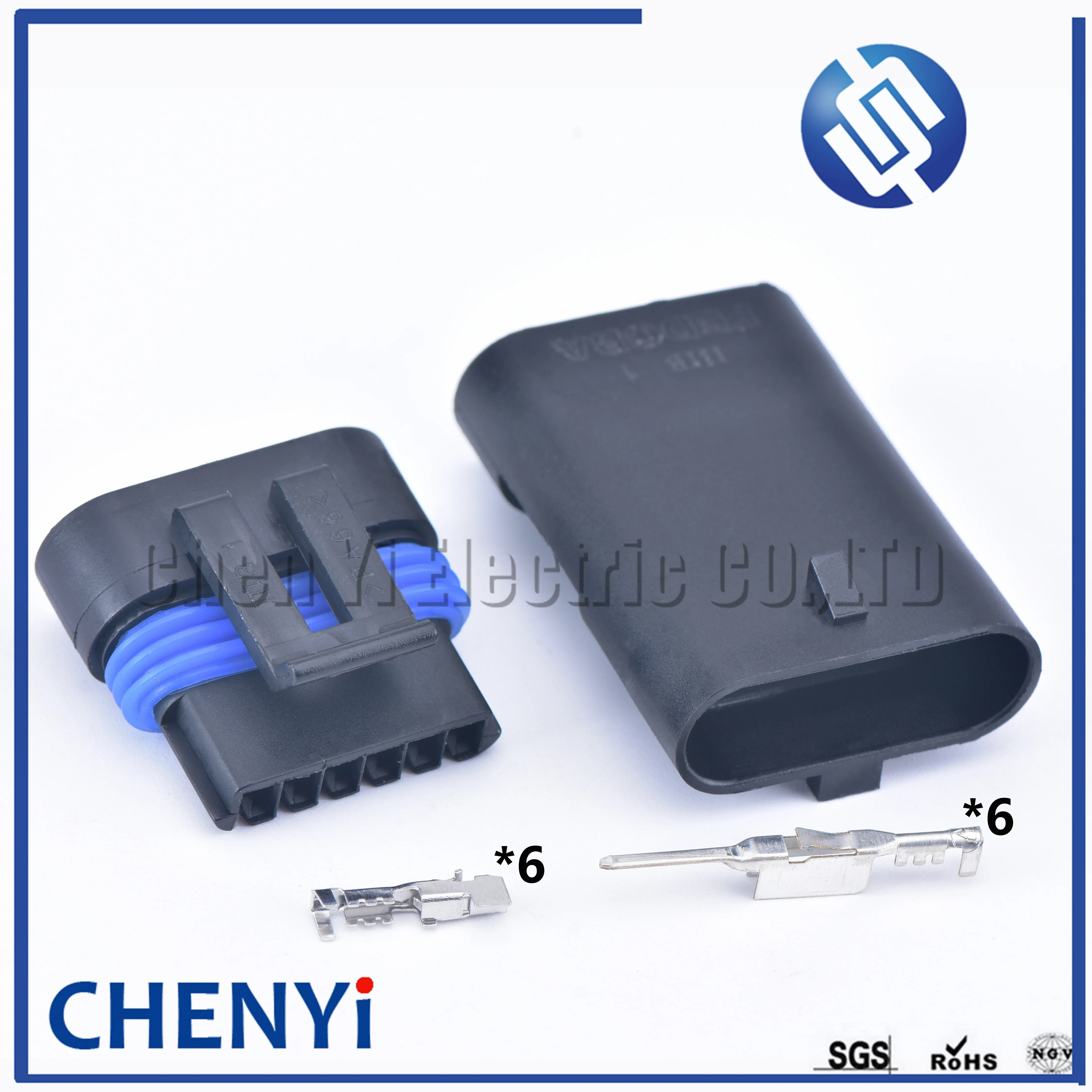 2 Sets Delphi Metri-Pack 6 Pin Male or Female Electrical Flat Accelerator Pedal Plug Sensor Socket Connector 12066317 12162261