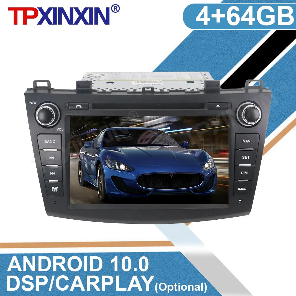 

Android 4G+64GB For Mazda 3 2 2009 2010 2011 2012 Car With IPS GPS Navigation Multimedia Player Radio Stereo Head Unit DSP Video