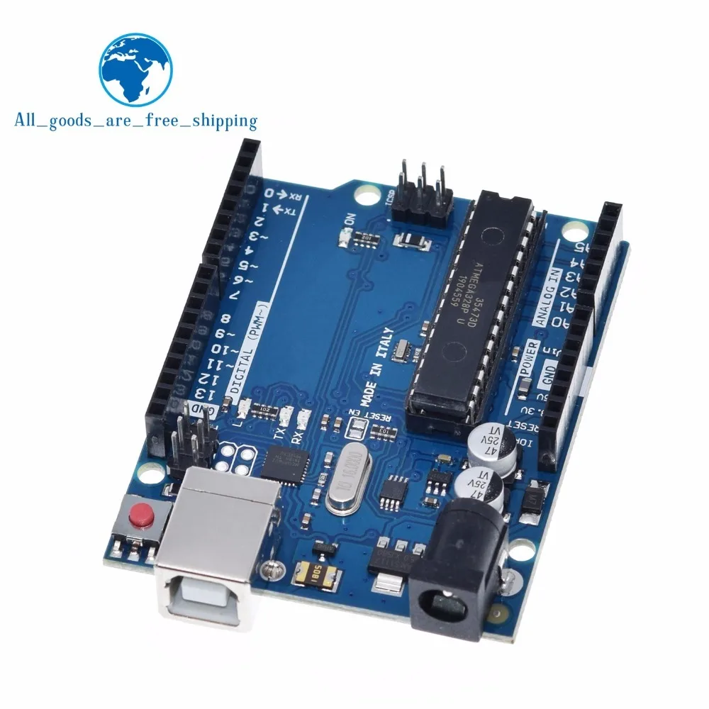TZT 1 Комплект uno r3 MEGA328P ATMEGA16U2(с логотипом) для Arduino совместимый - Цвет: UNO R3