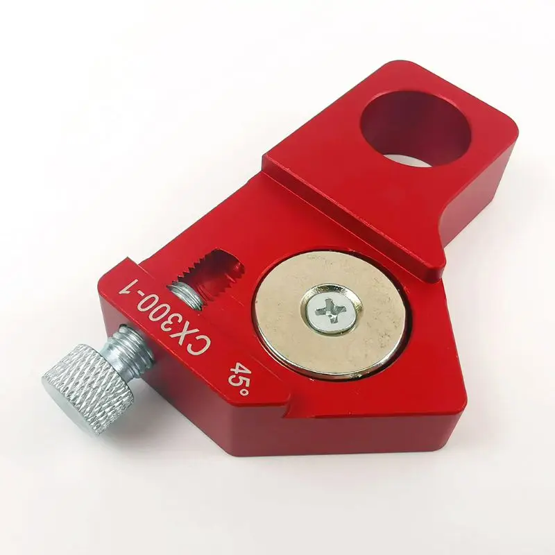 

CX300-1 Woodworking 45 Degree Angle Scribe Carpenter Gauge Measurement Layout Universal Ruler Locator Adjustable Fixed Block DIY