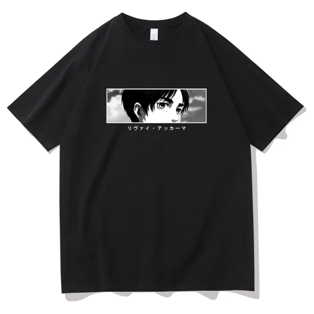 

Anime Attack on Titan T Shirts Cosplay Eren Yeager Eyes Printed T-shirt Short Sleeve Men Women Fashion EU Size Tshirt Man Tops