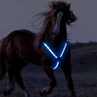 Новинка 2021, нагрудный ремень для лошадей, регулируемый нагрудный ремень со светодиодной подсветкой в ночное время, безопасное оборудование для верховой езды, Прямая поставка