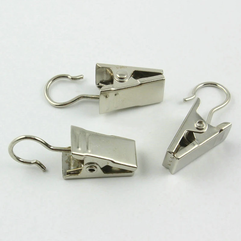 10 шт. сталь клипсы для занавеса с одной главной балкой крючком занавес фотографии