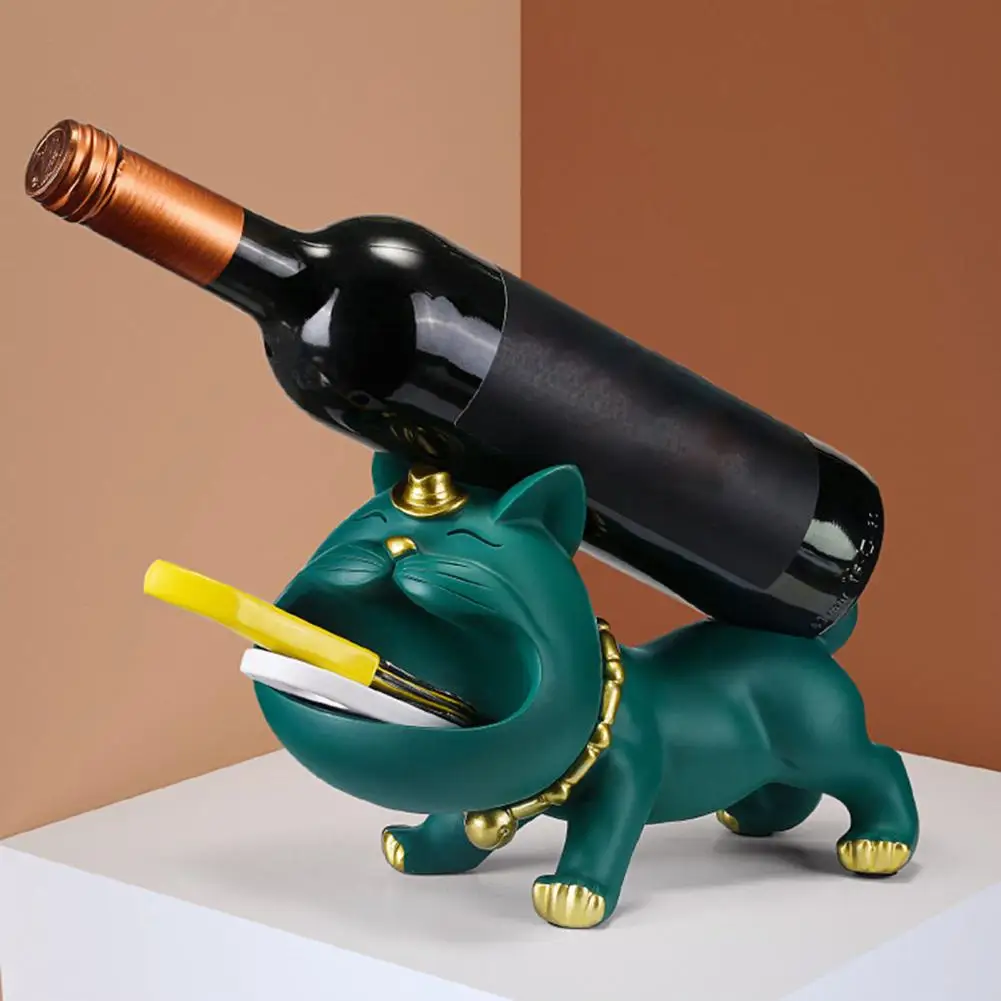 Креативная устойчивая подставка для вина в форме кошки и собаки домашнего декора