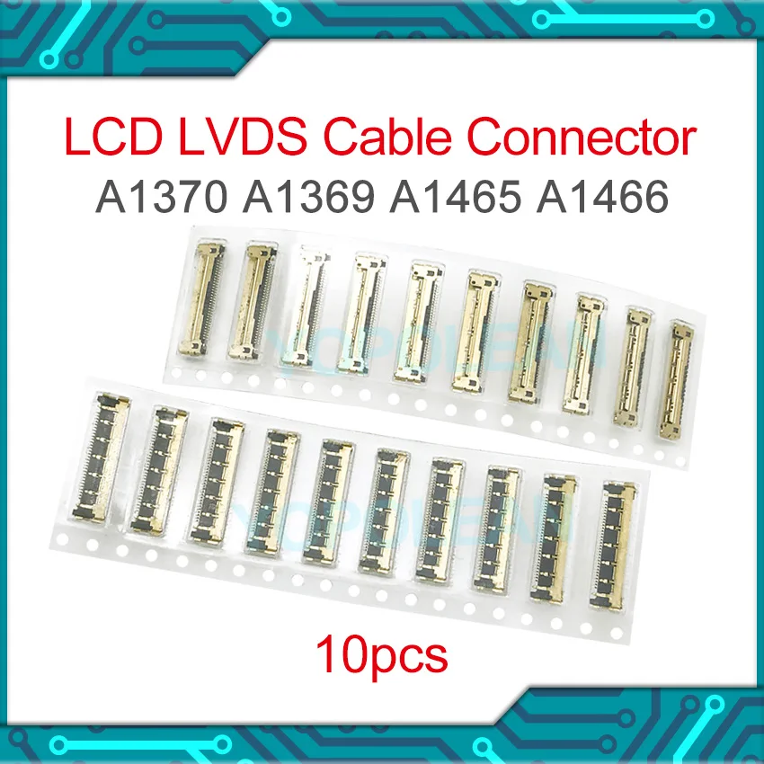 10 шт. Новый 30-контактный Золотой ЖК-светодиод LVDS Кабельный разъем для Macbook Air A1370