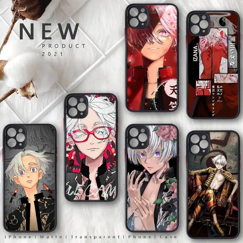 

izana Tokyo Avengers Revengers anime Phone Case matte transparent For iphone 7 8 11 12 plus mini x xs xr pro max cover