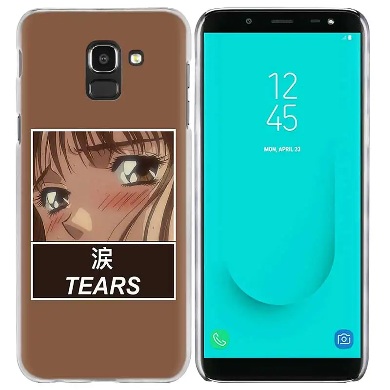 Грустно аниме девочка заблокированном экране чехол для samsung Galaxy A50 A80 A70 A60 A40 A30 A20 A20e A10 A9 A7 A6 плюс Note 8 9 10 Pro