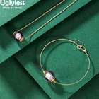 Женский ювелирный комплект из колье и серёг, из серебра 925 пробы