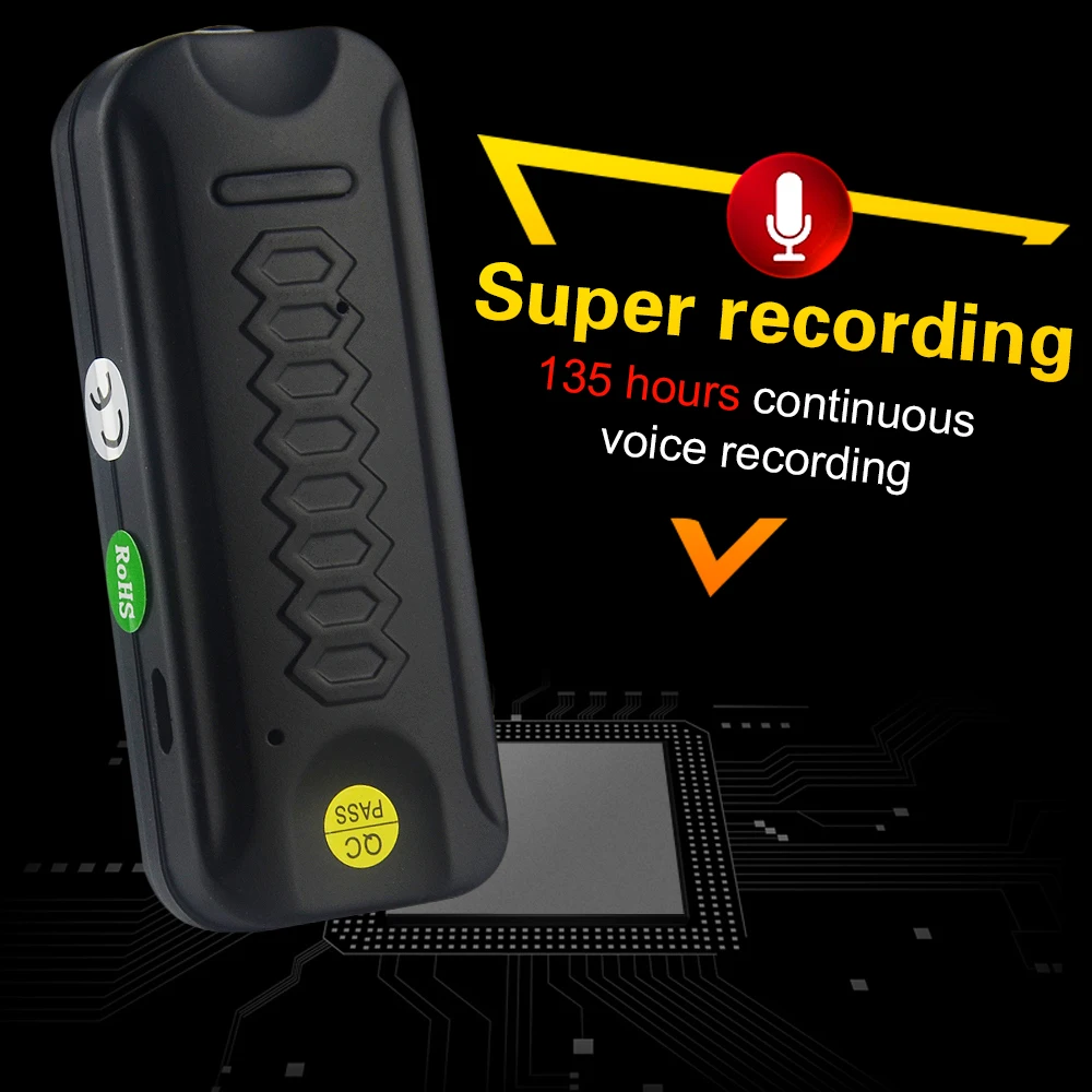 Легкий скрытый мини диктофон Q6 с функцией автоматической активации голоса аудио