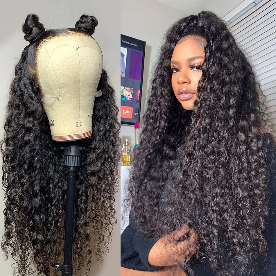 Длинный натуральный цвет свободные кудрявые волосы 24 &quot парик с кружевом