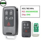 Умная деталь DIYKEY с 5 кнопками, чип ID46 433 МГц902 МГц для Volvo S60 S80 XC60 XC70 V70 V60, идентификатор FCC: KR55WK49266
