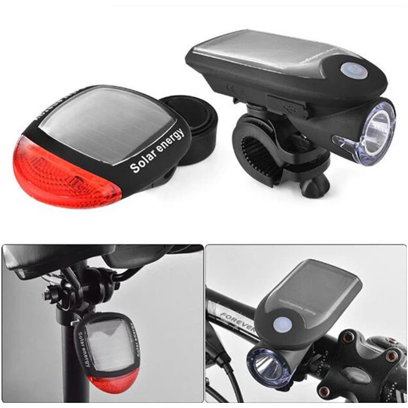 

Solar Bicycle Lights Mountain Bike Front Lights USB Charging Light Flashlight Solar Headlight Taillights Two-In-One Equipment