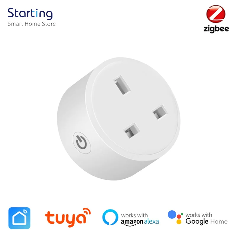 

Смарт-розетка ZigBee 3,0, 15 А, 110-250 В, с голосовым управлением