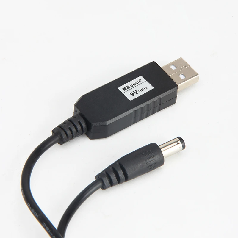 zhenfa einzigen block elektrische gitarre effekt pedal power adapter 9v 1a usb kabel 5v zu 9v power bank netzteil interne negativ free global shipping