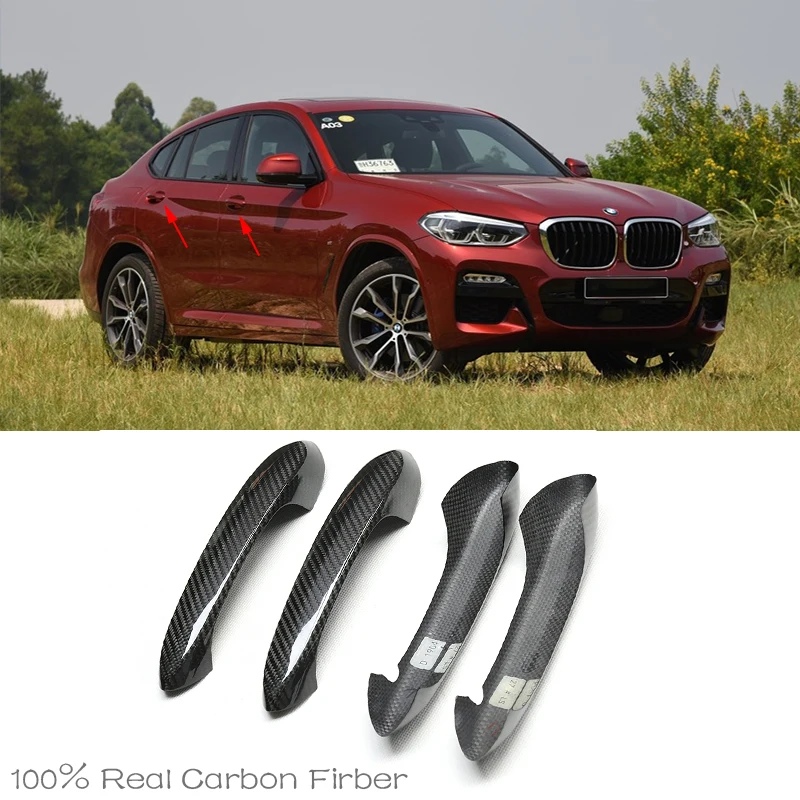 

Защитный чехол для дверной ручки, из углеродного волокна, для BMW x4 x4M G02 M40d xDrive 25i xDrive 30i 2019 2020