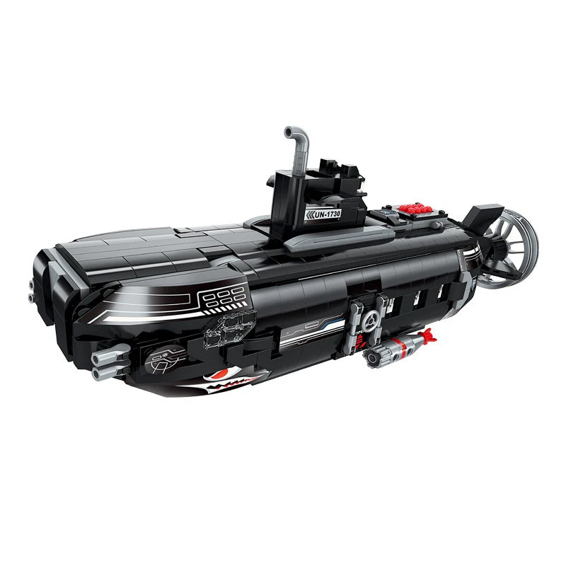 1196 шт. детские строительные блоки игрушки Legoingly город Военная подводная лодка
