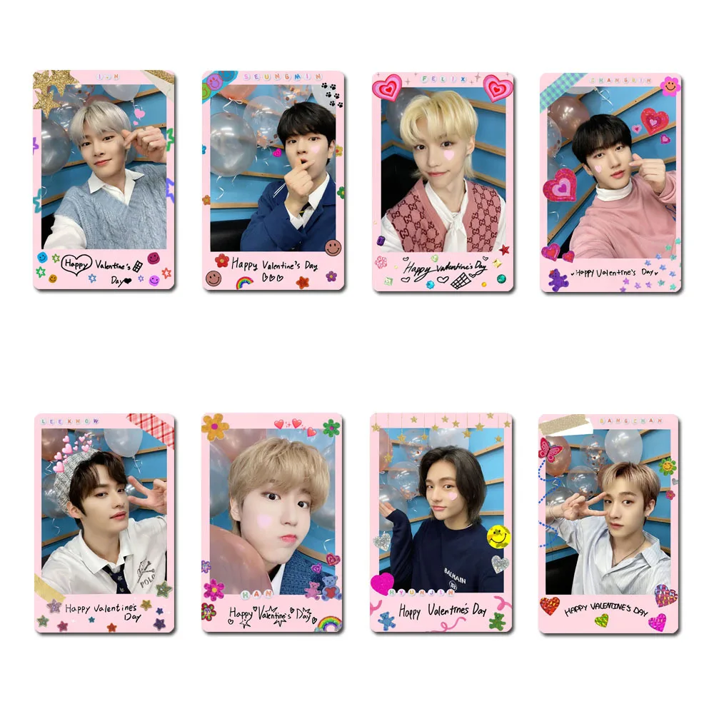 

8pcs/set Kpop STRAY KIDS photocards Selfie Photo cards for fans collection