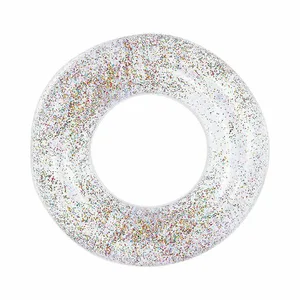 55 см прозрачный спасательный буй надувная плавательная трубка Блестящий Круглый Круг для плавания для летнего бассейна подходит как для детей, так и для взрослых,бассейн