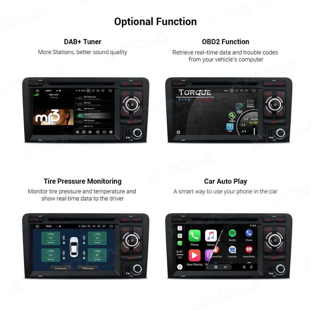 XTRONS Android 10 0 Qualcomm Bluetooth 5 автомобильное радио стерео DVD плеер GPS OBD TPMS для Audi A3 8P 2003 2012