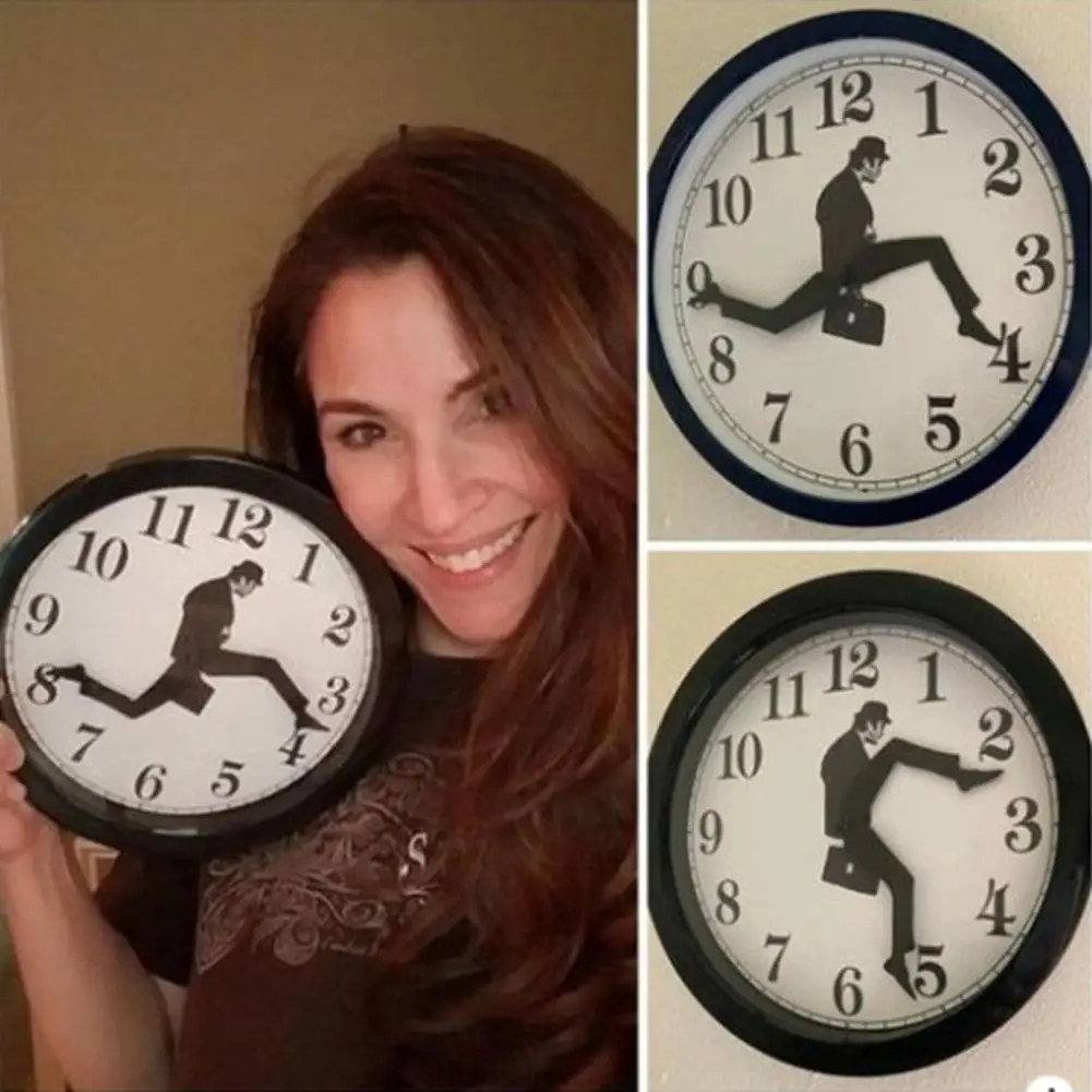 

Eye-catching Wear-resistant Wall Funny Walking Clock Watch for Home