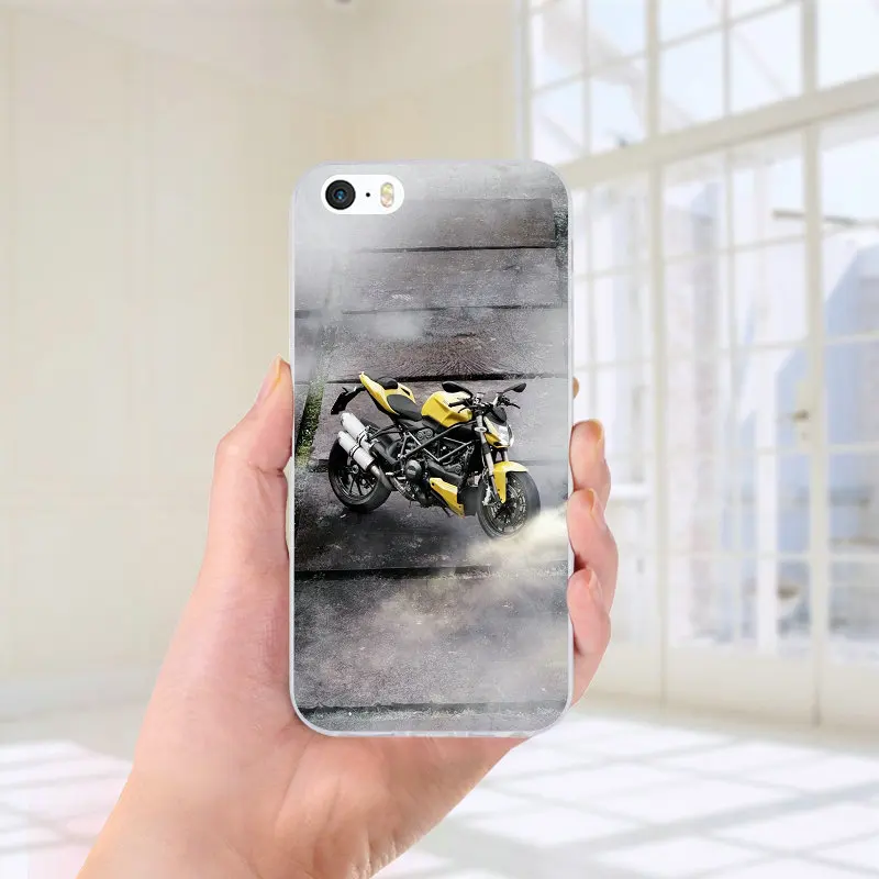 Мягкие силиконовые чехлы из ТПУ для телефонов iPhone X XR XS Max 8 7 6S 6 Plus 5 5S SE 5C 4S 4 Shell классический мотоцикл дизайн
